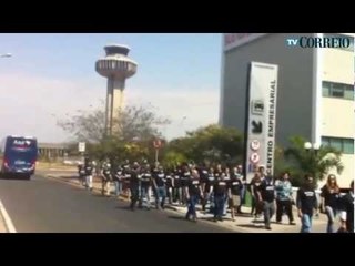 Auditores fazem manisfestação no Viracopos