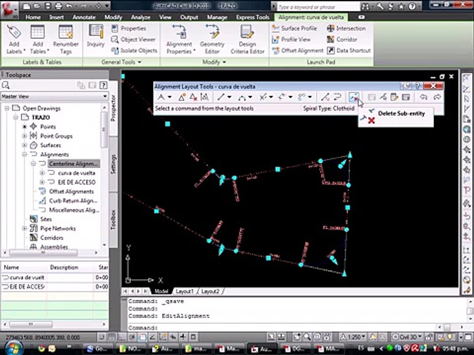 [06_20] AutoCAD Civil 3D 2010 - Alinemiento Vertical | Clase 4