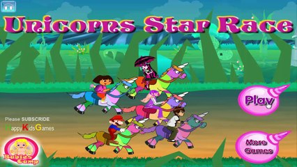 Dora the explorer Games -  Dora Unicorns Star Race Game - Walkthrough