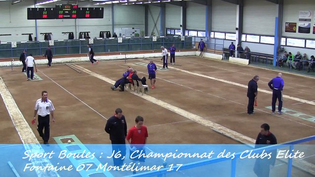 Troisième tour, tir progressif, Fontaine contre Montélimar, Sport Boules, J6 Elite 2014 2015