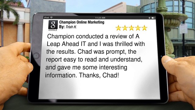 Champion Online Marketing Folsom Superb 5 Star Review by Trish H.