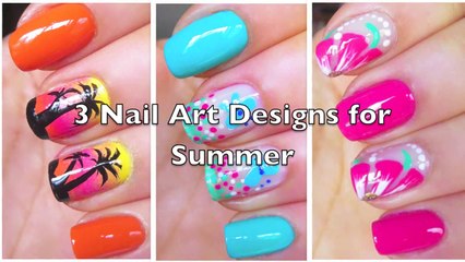 3 Unhas Decoradas para o Verão 2018 - 3 Nails Arts for Summer 2018