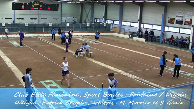 Premier tour, tir rapide en double, Fontaine contre Digoin, Sport Boules, J4 Elite 2014 2015