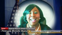 (SNL Spoof) BREAKING NEWS Michelle Obama Press Conference-Elizabeth Lauten Sasha and Malia Comments