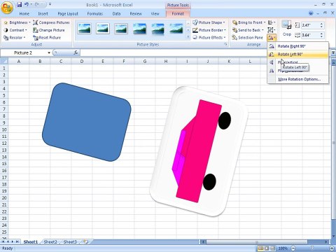Microsoft Office Excel 2007 Tutorial in Urdu insert image set color alignment Class 18