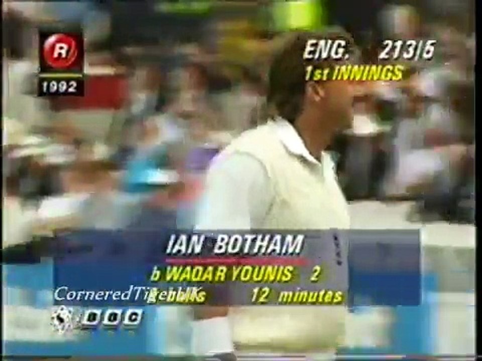 Waqar Younis Ending Ian Botham Career