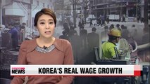 Korea's real wage growth nears 0%