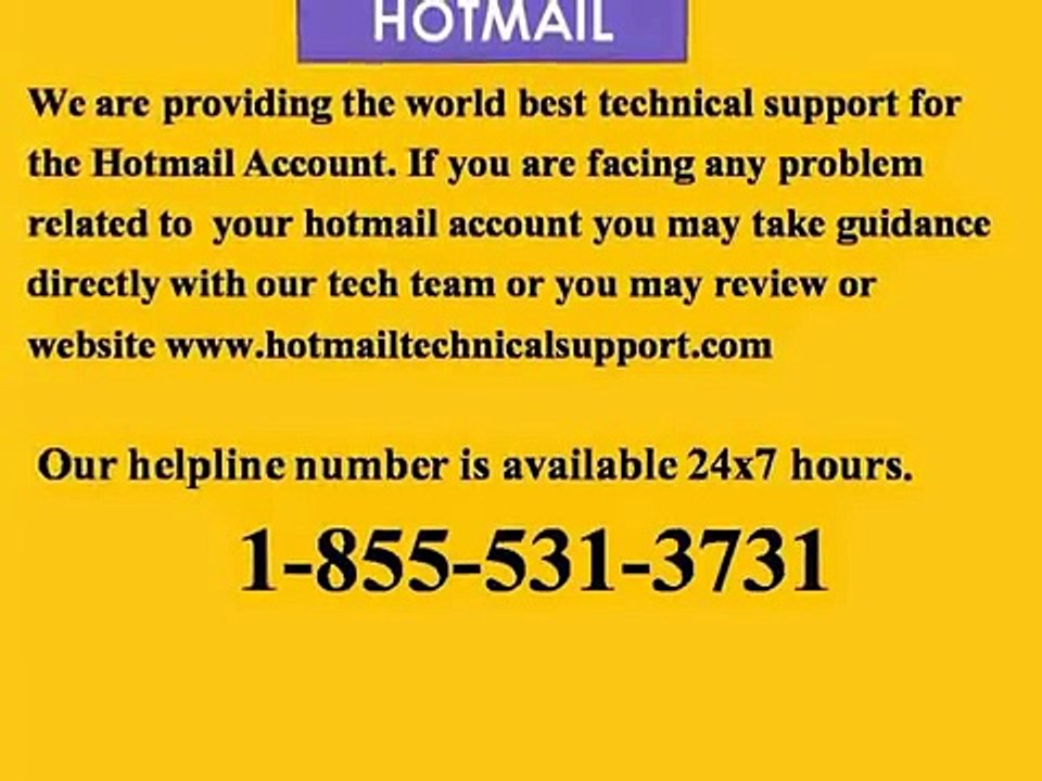1-855-531-3731 Hotmail technical support - Hotmail Password reset