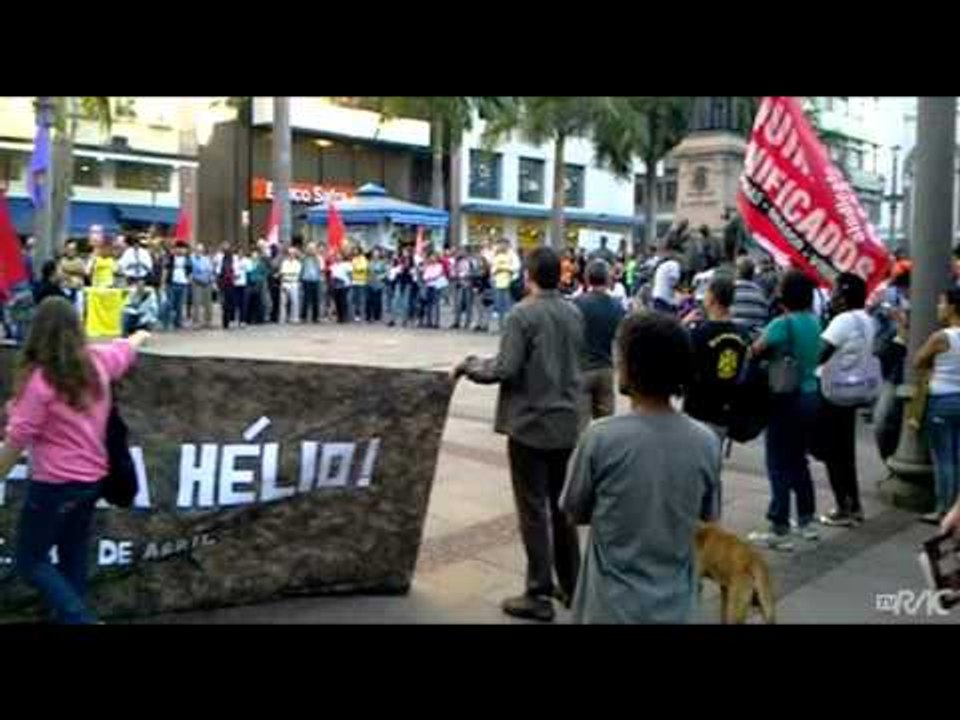 Movimento "Fora Hélio" protesta no Centro de Campinas