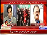 Rana Sanaullah Calls Imran Khan 'Mad' during an Interview on Aaj News