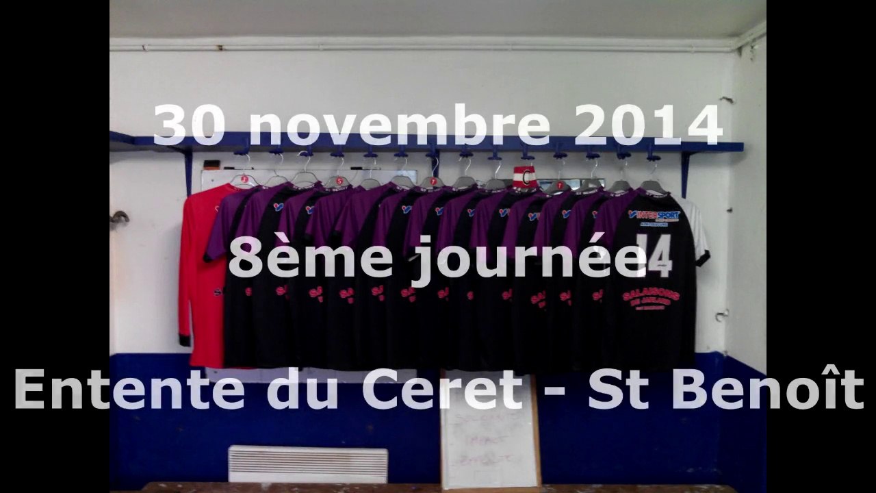 Résumé match Entente du Ceret - St Benoît du 30/11/2014