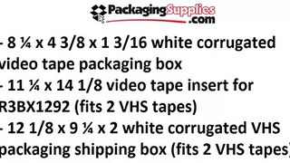 Video Tape Packaging