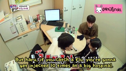 [ENG] Haru bravely gets an injection for flu (CUT)