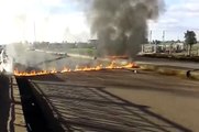 عناصر الجماعة الإرهابية يشعلون النيران بـ كفر الشيخ