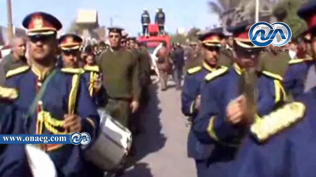 الحزن يخيم على أهالي "زاوية الكرادسة" بالفيوم أثناء تشييع جنازة شهيد الشرطة