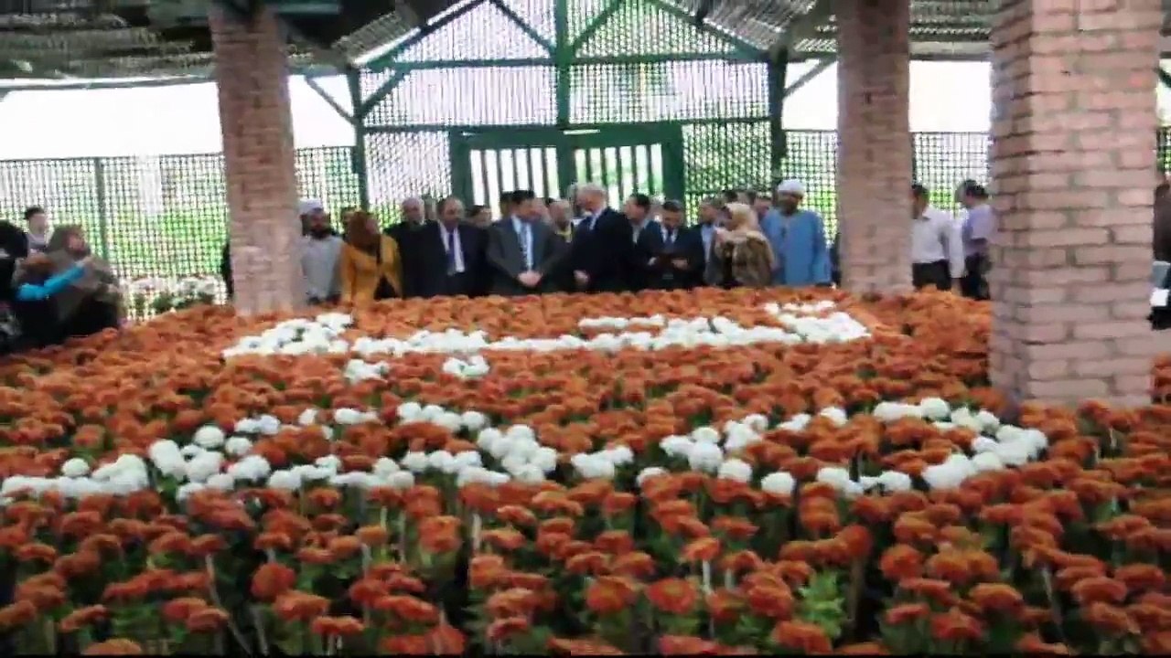 محافظ القليوبية  ووزير الرى فى معرض الزهور بالقناطر