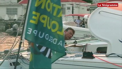 Route du Rhum. L'arrivée de Pierrick Tollemer sur Ensemble pour entreprendre