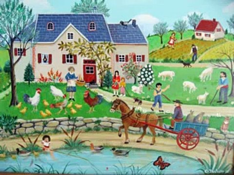 Charlotte Julian chante Fleur de Province sur un diaporama de ses tableaux naïfs