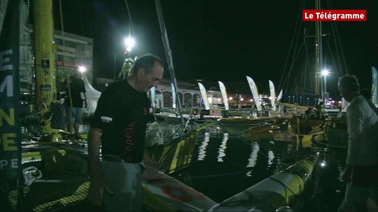 Route du Rhum. L'arrivée de Charlie Capelle sur Acapella