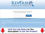 Reverse Phone Check Review  MUST WATCH BEFORE BUY Bonus   Discount
