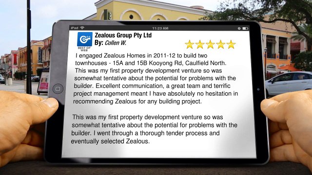 Zealous Group Pty Ltd Brighton Exceptional 5 Star Review by Collen W.