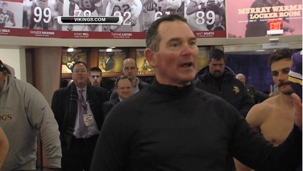 Vikings celebrate win over Panthers