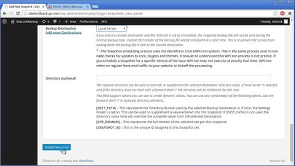 Wordpress Backup Plugin - HD Video Demo 9