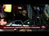 Pasajeros indignados se bajaron de bus por malas condiciones de servicios