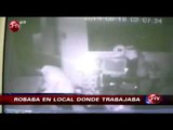 Videos revelan a sujeto que robaba restaurant en que trabajaba durante la noche - CHV Noticias