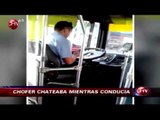 Chofer del Transantiago chateando en su celular mientras maneja - CHV Noticias