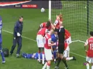 John Terry Kicked In Face By Diaby