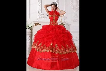 2015 gorgeous inexpensive appliques quinceanera dresses in red