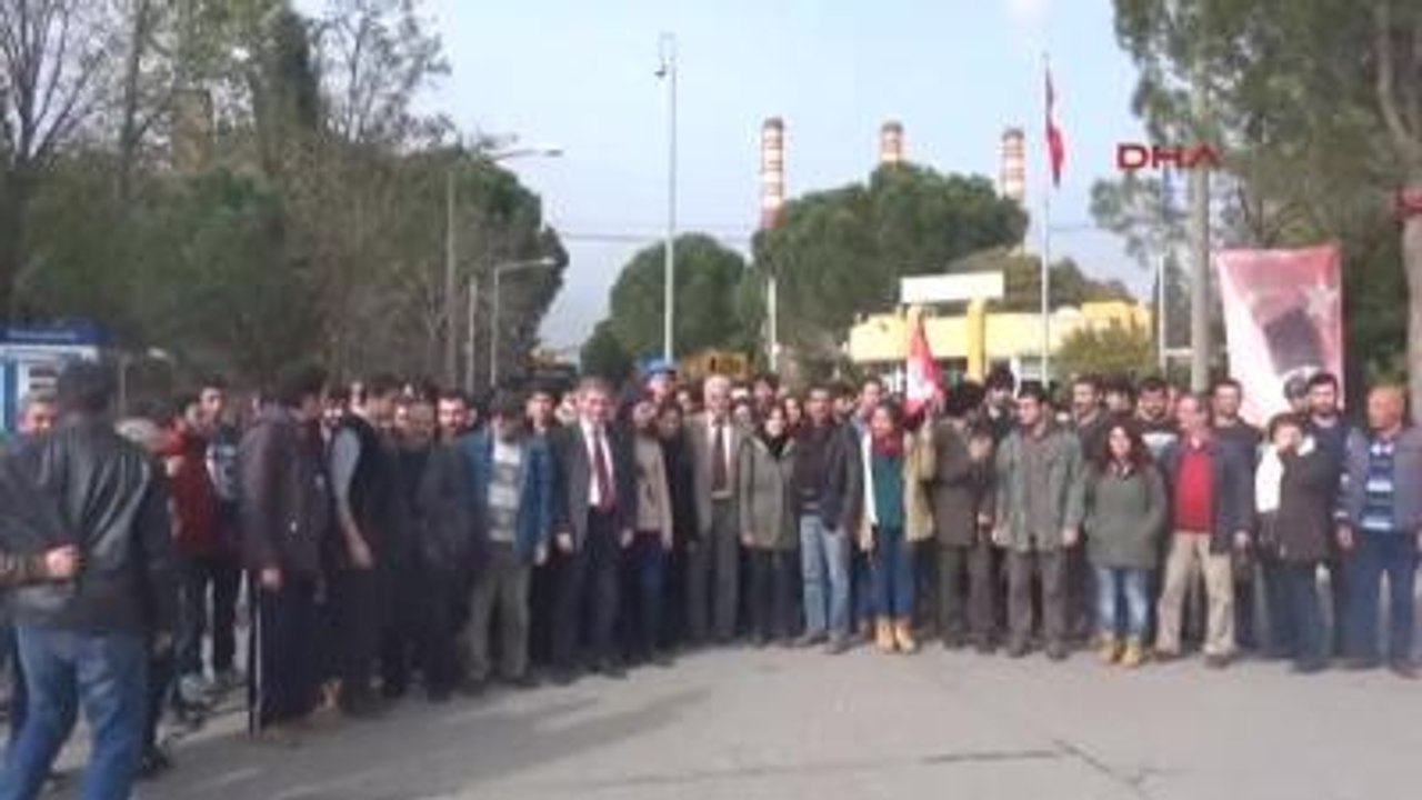 Yatağan Termik Santral İşçilerinin Eylemi Devam Ediyor-1