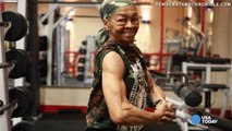 This grandma can lift more than you! Amazing 77 years old woman!