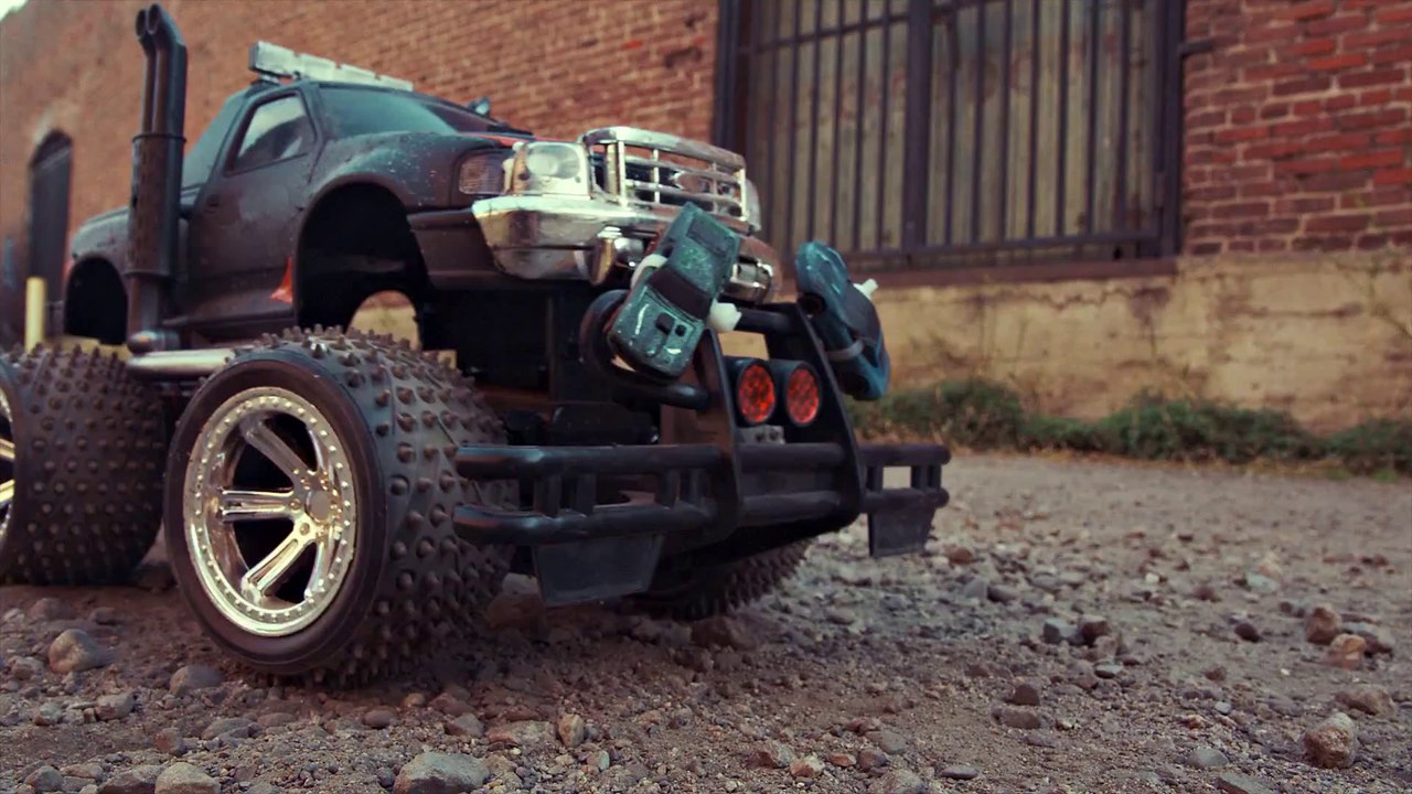 Recreate action movie scene with Remote control cars and drones