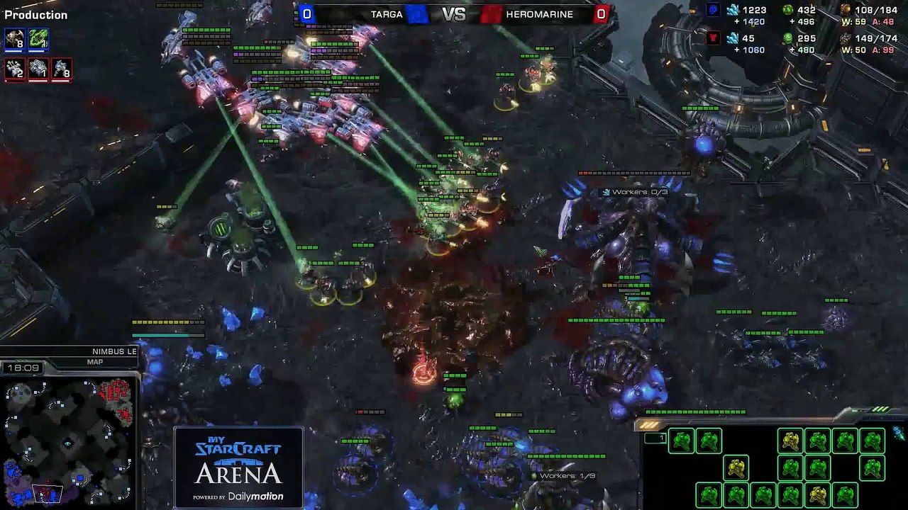 HeRoMaRinE (T) vs. TargA (Z) - MyStarCraft Arena #1 powered by Dailymotion StarCraft II Heart of the Swarm