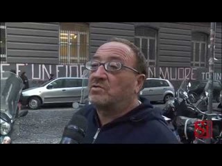 Napoli - Tragedia sfiorata nei pressi della facoltà di Lettere: piovono pietre (01.12.14)