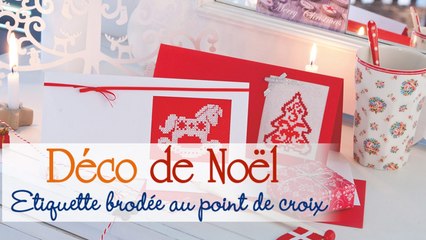 Faire une étiquette brodée - DIY cadeaux de Noël