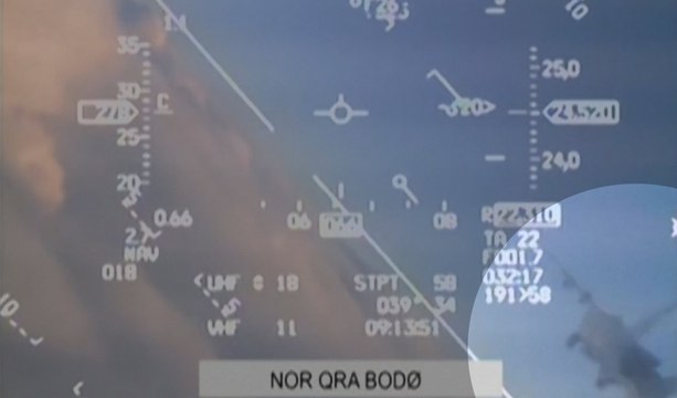 Collision évitée de justesse entre un F16 norvégien et un Mig russe