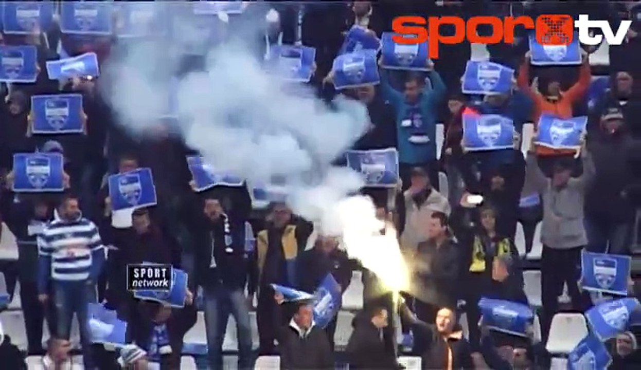 Novi Pazar-Partizan maçında olaylar...