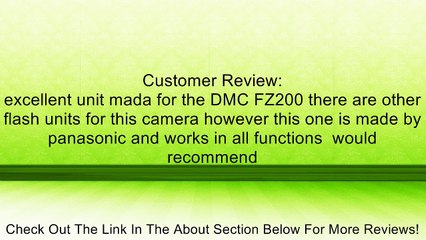 Panasonic DMW-FL360L Flash (Black) Review