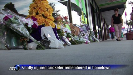 Fatally injured cricketer remembered in hometown
