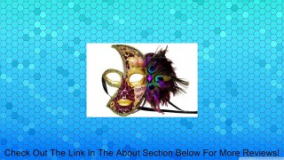 Purple Peacock Feather Full Half-Eye Mard Gras Masquerade Mask Review