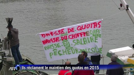 Des pêcheurs manifestent à Nantes pour le maintien des quotas