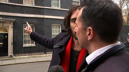 Russell Brand calls reporter 'A Snide'
