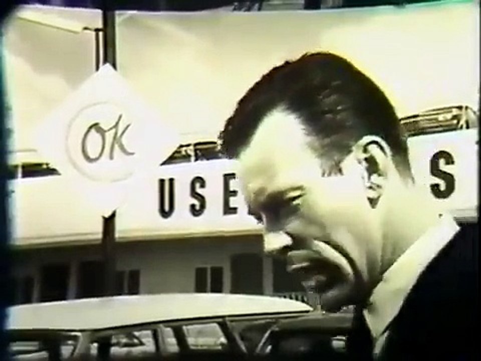 Vintage OK Chevrolet TV commercial ~ unscrupulous used car dealer selling a lemon to his children