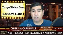 Arizona Cardinals vs. Kansas City Chiefs Free Pick Prediction NFL Pro Football Odds Preview 12-7-2014