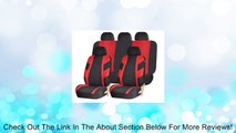 Universal Car Seat Cover Full Set Front Airbag Airbags Ready RACER LINE STYLE RED / Black SC-185RD Review