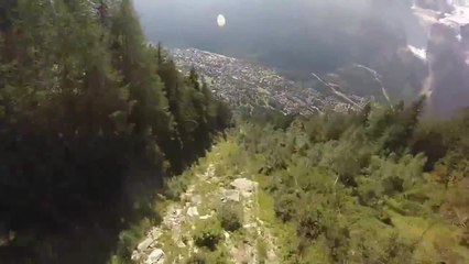 Wingsuit proximity flying through the clouds