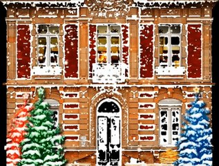 Joyeuses fêtes - mairie neige